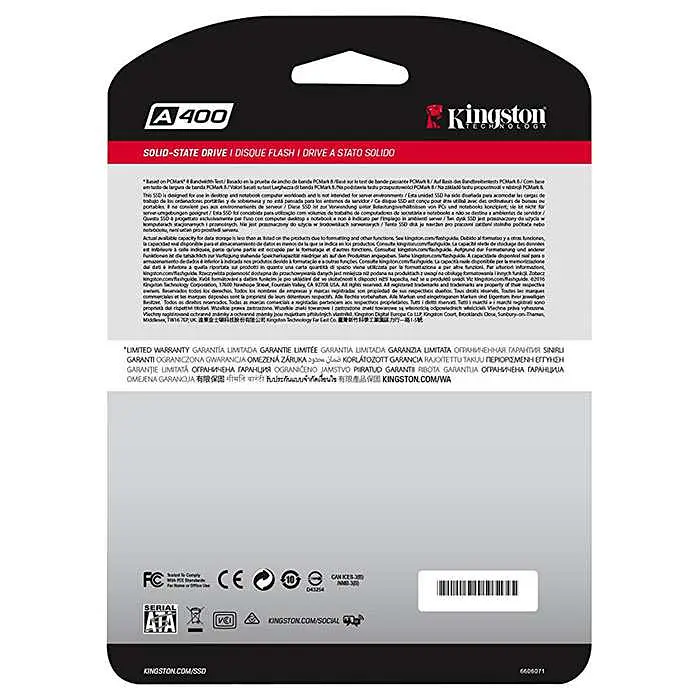 Накопитель SSD Kingston Sata 2.5" 240Gb A400 256 250 (SA400S37/240G) Б/у - фото 5