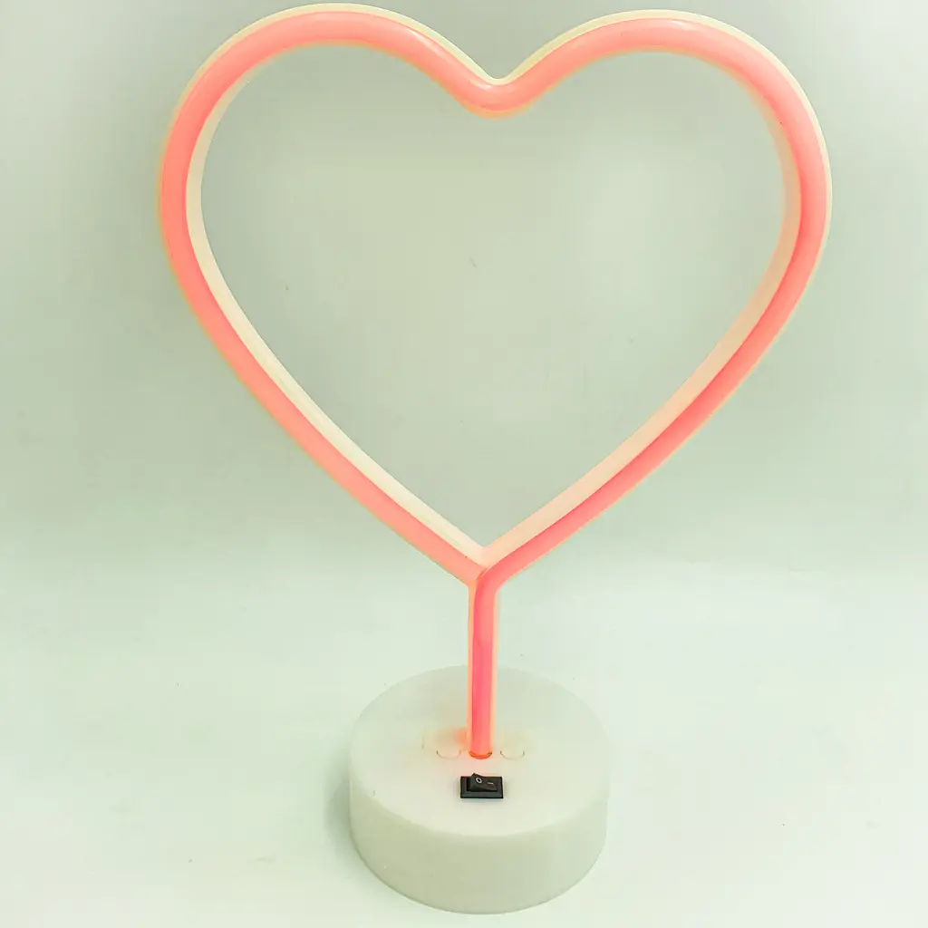 Неоновий світильник нічник лампа настільна декоративна Neon Decoration Lamp Серце червоне - фото 3