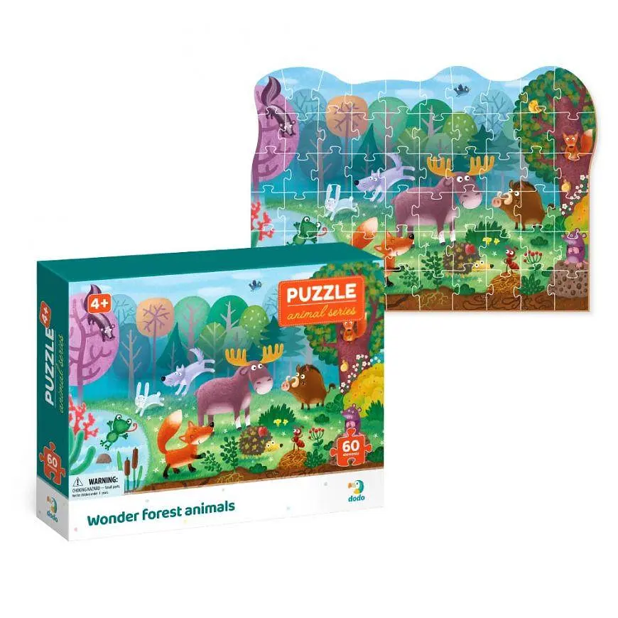 Пазл дитячий DoDo Toys Диво-звірі в лісі DoDo 60 ел. (IP-177-P-211) - фото 3
