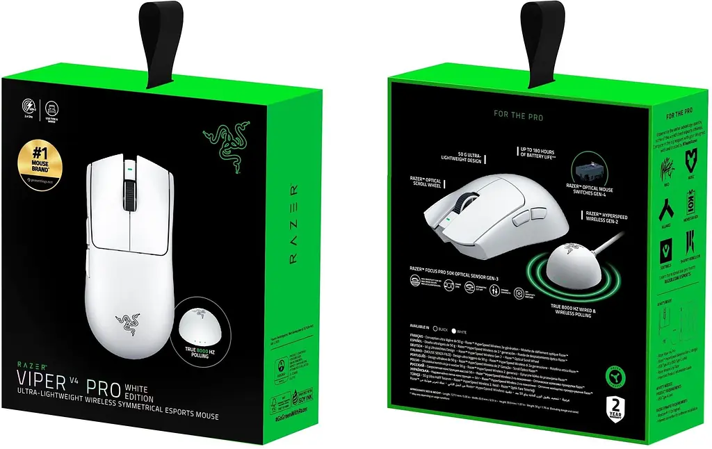 Миша Razer Viper V4 PRO Wireless White (RZ01-05630200-R3G1) - фото 9