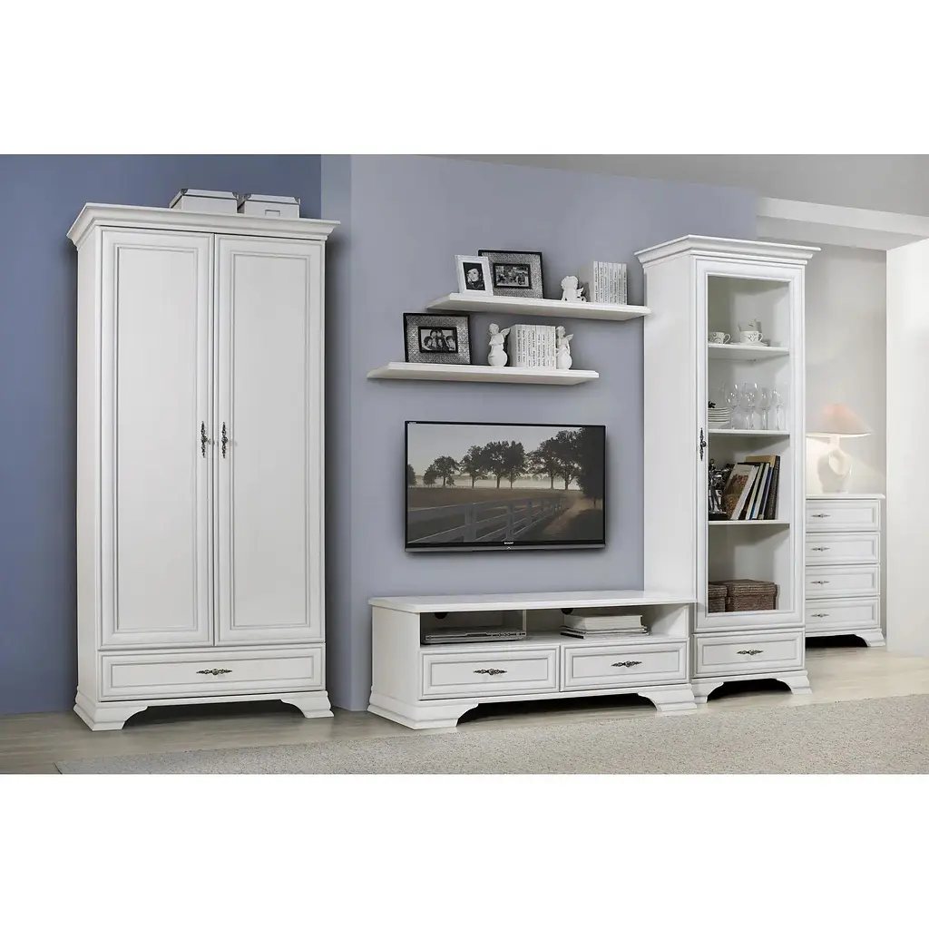 Пенал-вітрина ВМК Кентукі REG1W1S Білий альпійський (GRB-1775) - фото 3