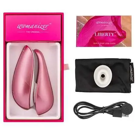 Вакуумный клиторальный стимулятор Womanizer Liberty Pink - фото 4