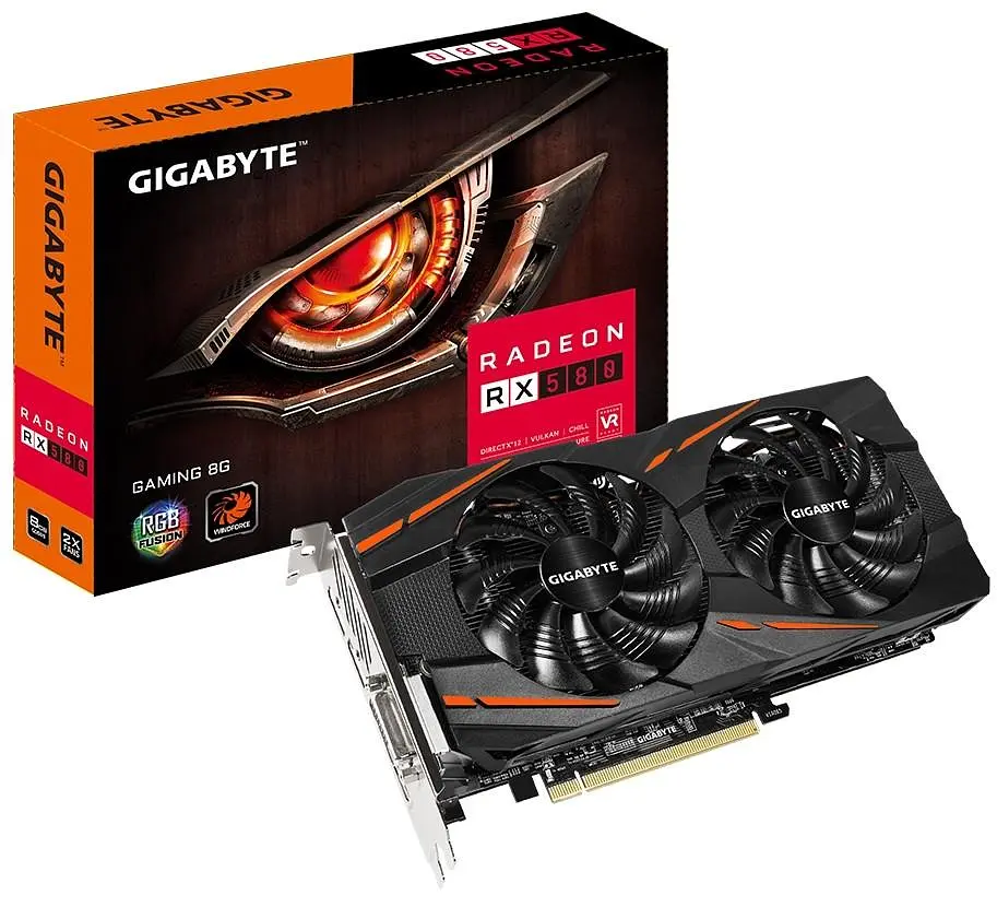 Видеокарта Gigabyte AMD Radeon RX 580 8Gb Gaming (GV-RX580GAMING-8GD) (GDDR5, 256 bit, PCI-E 3.0 x16) Б/у - фото 5