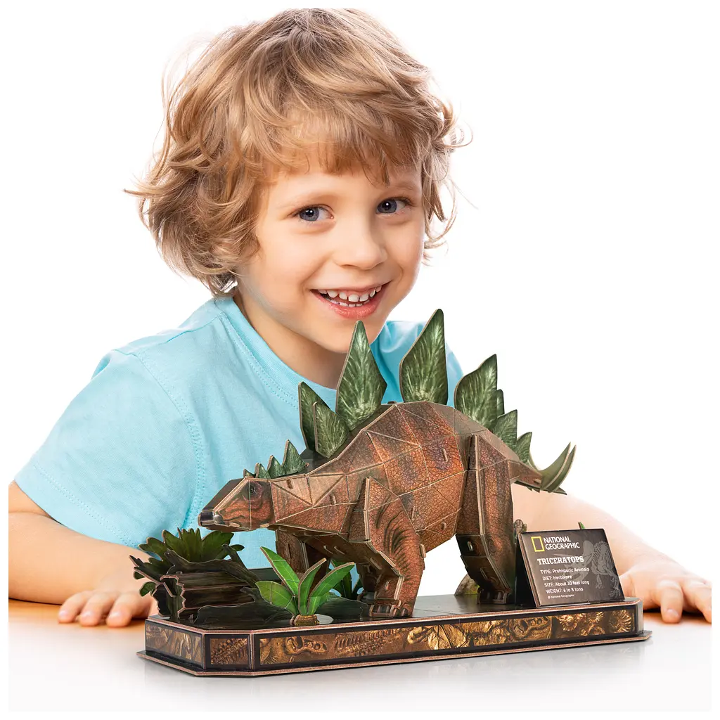 Пазл Cubic Fun 3D National Geographic Dino Стегозавр (DS1054h) - фото 4