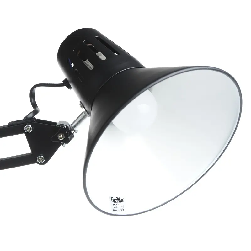 Настольная лампа Brille на гибкой ножке на струбцине MTL-07 E27 BK - фото 6