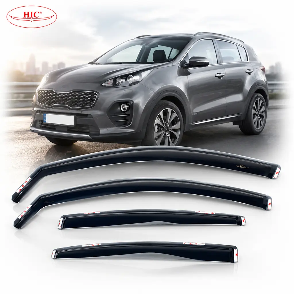 Дефлектори вікон вітровики HIC для Kia Sportage 2015-2021 Вставні (K44-IN)