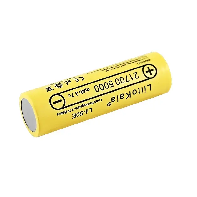 Акумулятор 21700 LiitoKala Lii-50E 5000 mAh літій-іонна акумуляторна батарея Li-Ion 25А, 3.7V Плоский плюс (19313) - фото 2