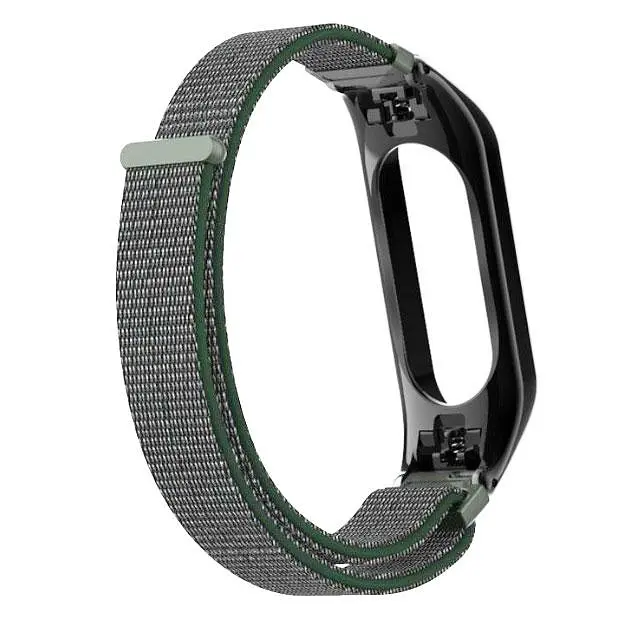 Нейлоновый ремешок Primo для фитнес-браслета Xiaomi Mi Band 3 Black Army Green - фото 3