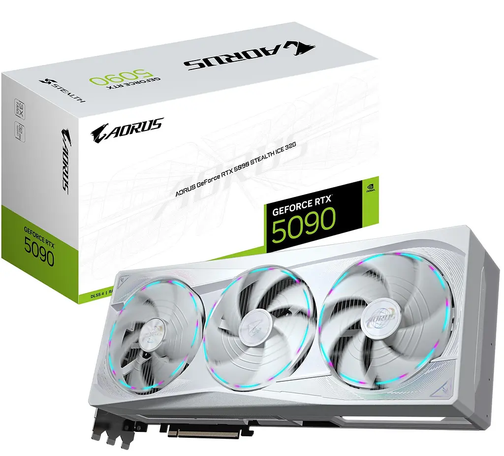 Відеокарта GIGABYTE RTX 5090 32GB AORUS STEALTH ICE (GV-N5090AORUSST ICE-32GD) (GDDR7, 512 bit, PCI-E v5.0 x16) - фото 10