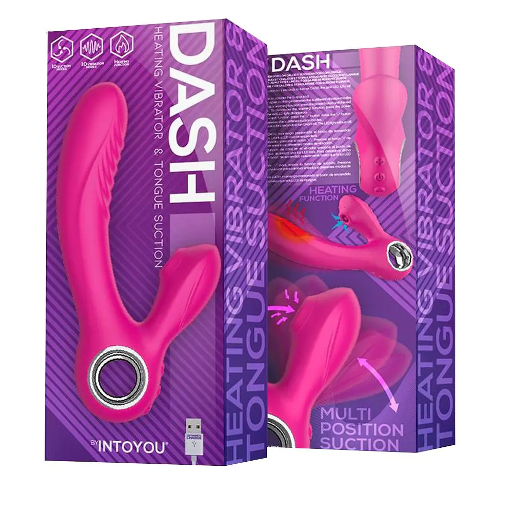Вібратор Intoyou Dash 2.0 Softer Tip, 18,6 см (рожевий) - фото 11