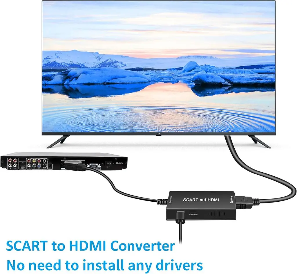 Конвертер SCART → HDMI 1080P з кабелем для телевізора та приставок - фото 7