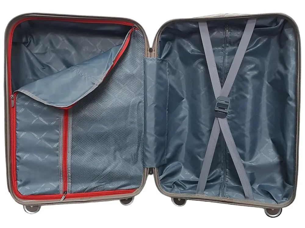 Валіза мала S+ з поліпропілену Milano bag 0305 52л Шампань - фото 4