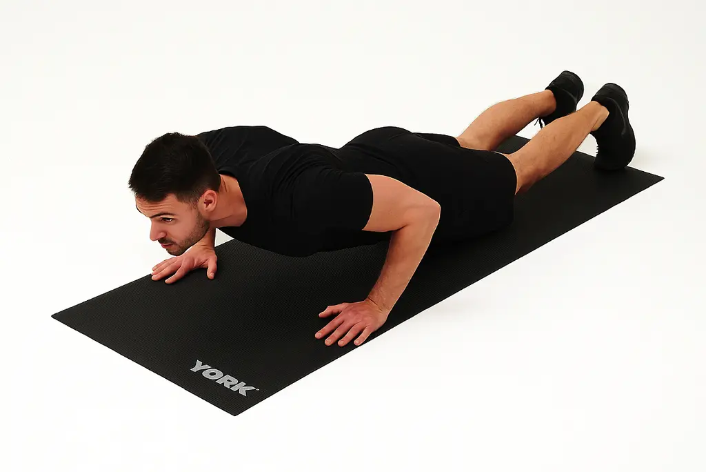 Килимок (мат) для фітнесу та йоги York Fitness 0,3см чорний - фото 4