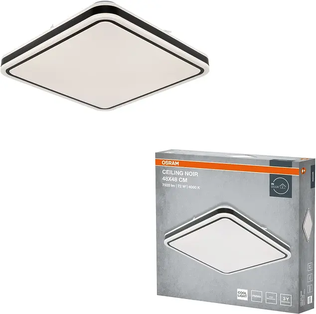 Osram Світильник НСП CEILING NOIR 48x48см Square 72 W 4000 К - фото 3
