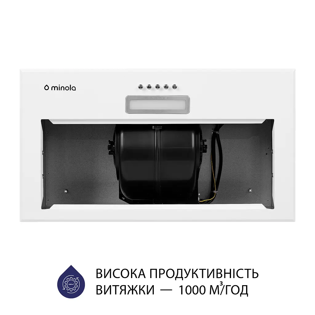 Витяжка повновбудована MINOLA HBI 5614 WH 1000 LED - фото 5