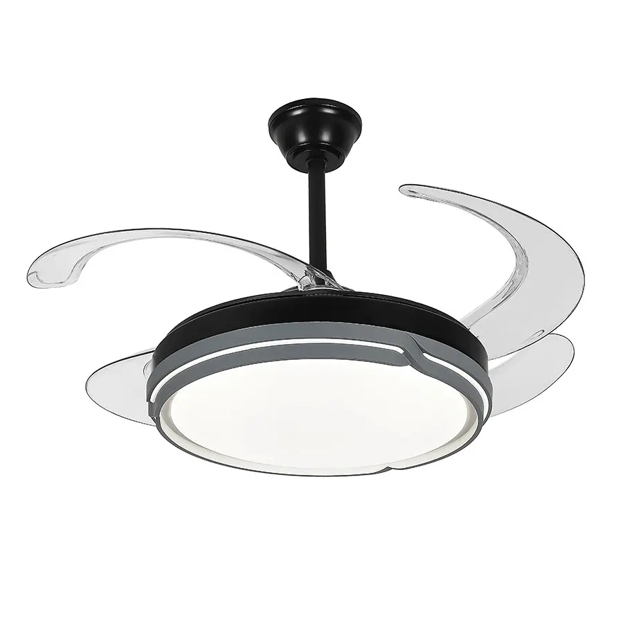 Люстра вентилятор LED Levistella 7943070 (48) BK, 80W, 1200 мм, чорний, сучасний стиль з пультом, регульована температура світла - фото 2