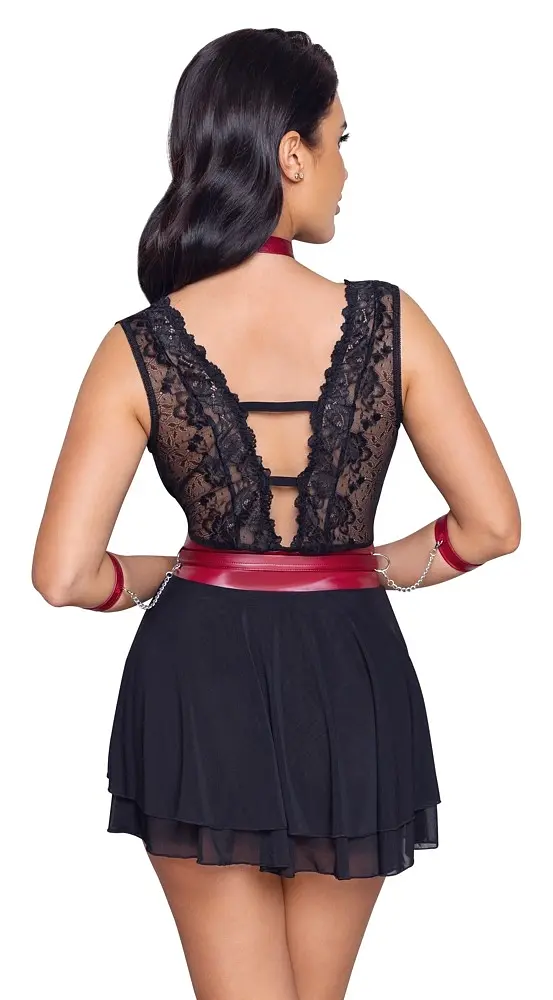 Сорочка Cottelli Collection Bondage Babydoll S чорний - фото 3