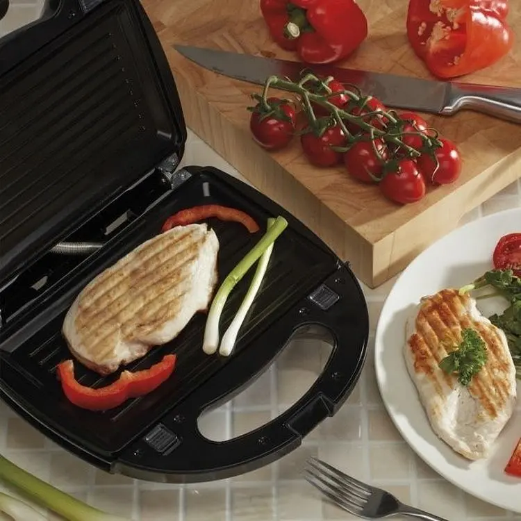 Сендвичница-мультипекарь Steinberg ST-779, 4 в 1 (гриль, бутербродница, вафельница, орешница) с защитой от перегрева с системой блокировки ручки и возможностью вертикального хранения мощностью 1200 Вт серая - фото 6