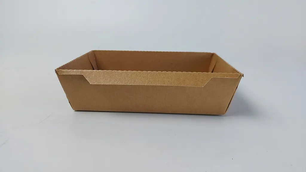 Прямокутний крафт-контейнер, 700 мл, 150x100x45 мм, KRAFT, 50 штук, для готових страв, доставки, салатів і напівфабрикатів