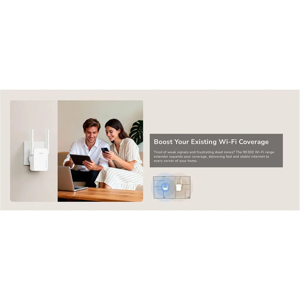 Точка доступу Cudy RE300, N300 WiFi Mesh Repeater (RE3001) - фото 9