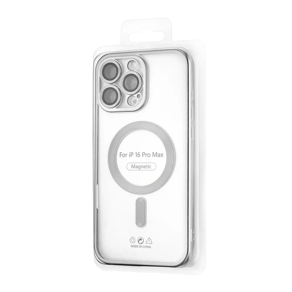 Чохол Ductil Metallic Edge with MagSafe (Protected Camera & Lens) iPhone 16 Pro Max Silver - фото 2
