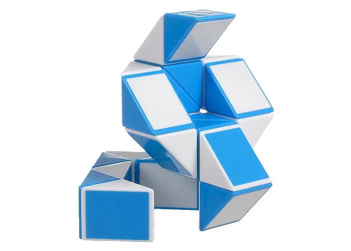 Змейка Рубика бело-голубая в коробке (Smart Cube Snake Blue) (SCT401) - фото 5
