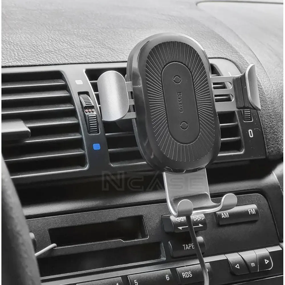 Держатель в машину с беспроводным ЗУ Baseus Gravity Car Mount (Air Outlet Version) 1.67A 10W черный (17216) - фото 3