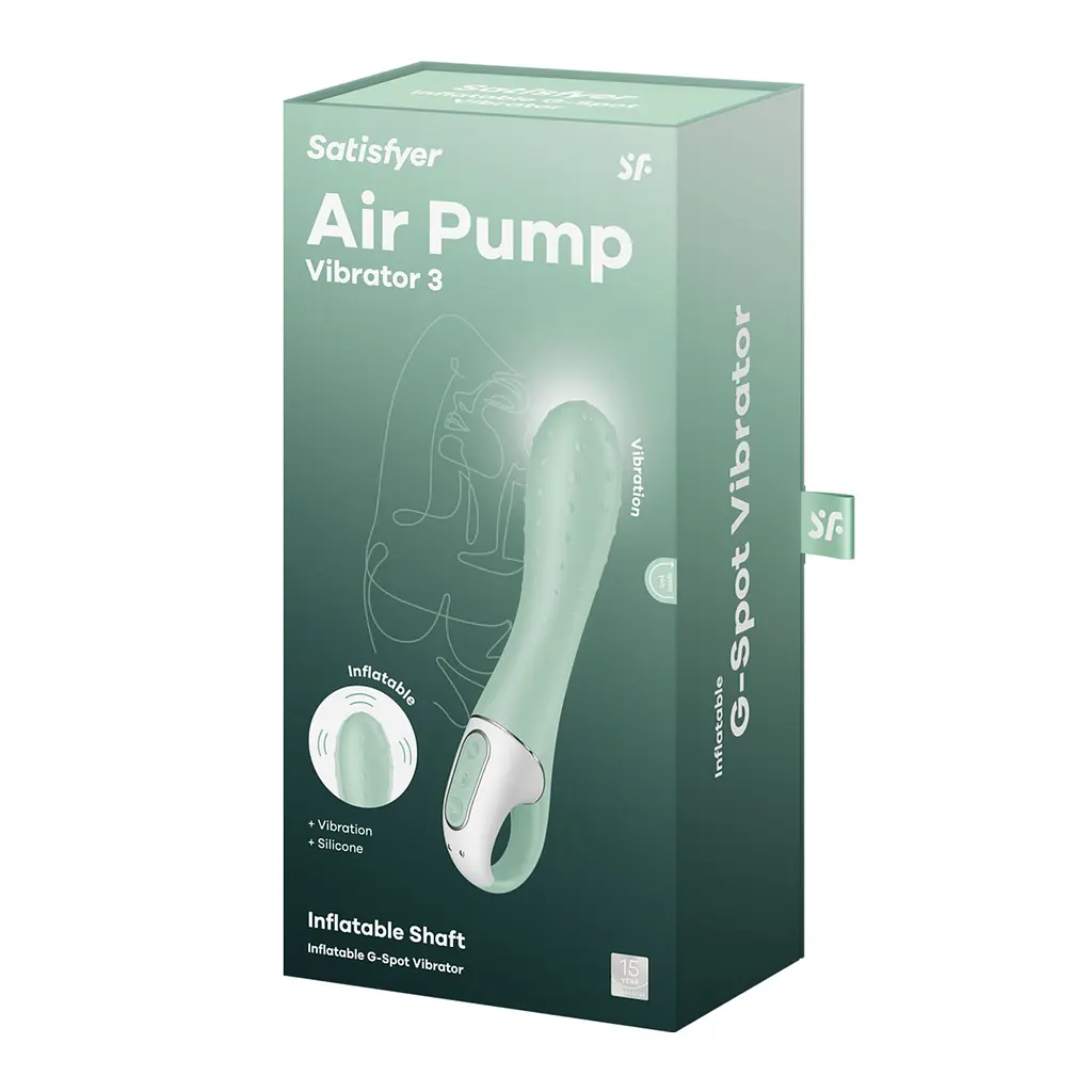Вібратор точки G Satisfyer Air Pump Vibrator 3, надувається, 12 режимів вібрації - фото 6