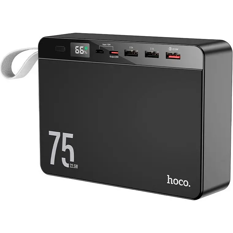 Зовнішній акумулятор Hoco J94 Overlord 75000mAh 22.5W Black (779175) [101153] - фото 2