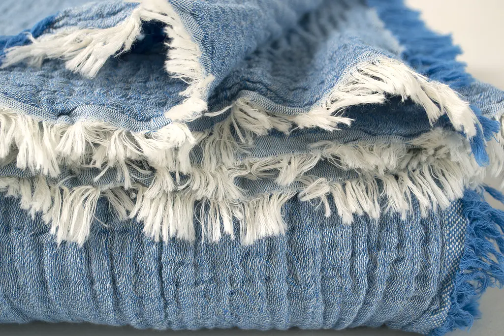 Покрывало Lotus Home - Larna muslin blue 200x220 - фото 4