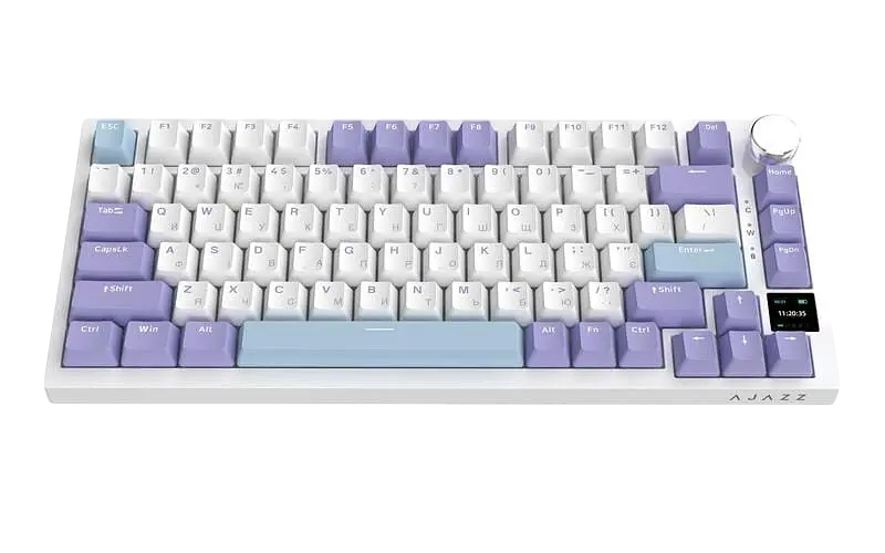 Клавиатура Ajazz AK820 Pro RGB White Purple Blue - фото 2