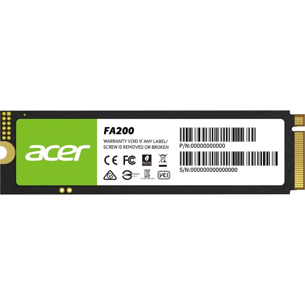 SSD 2Tb Acer FA200 M.2 2280 PCIe Gen 4x4 NVMe 2.0 3D NAND, Retail (BL.9BWWA.125) - фото 2