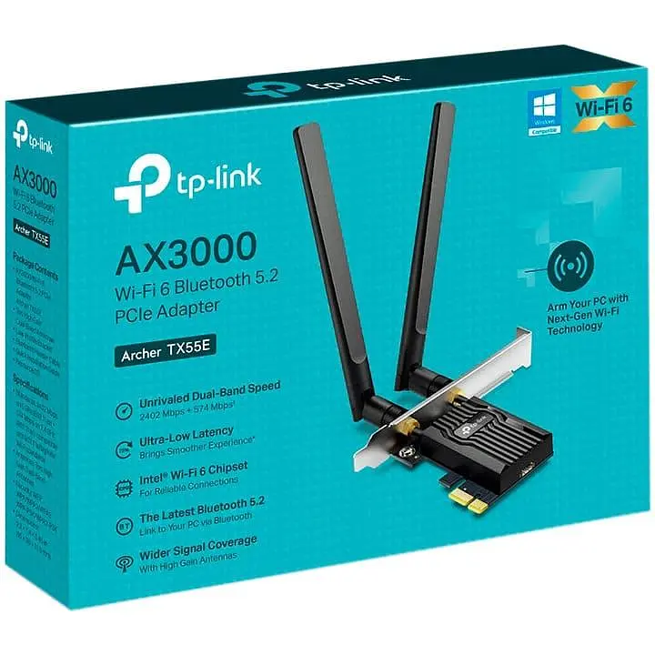 WiFi-адаптер TP-Link Archer TX55E AX3000 BT5.2 PCI Express (ARCHER-TX55E) - фото 2