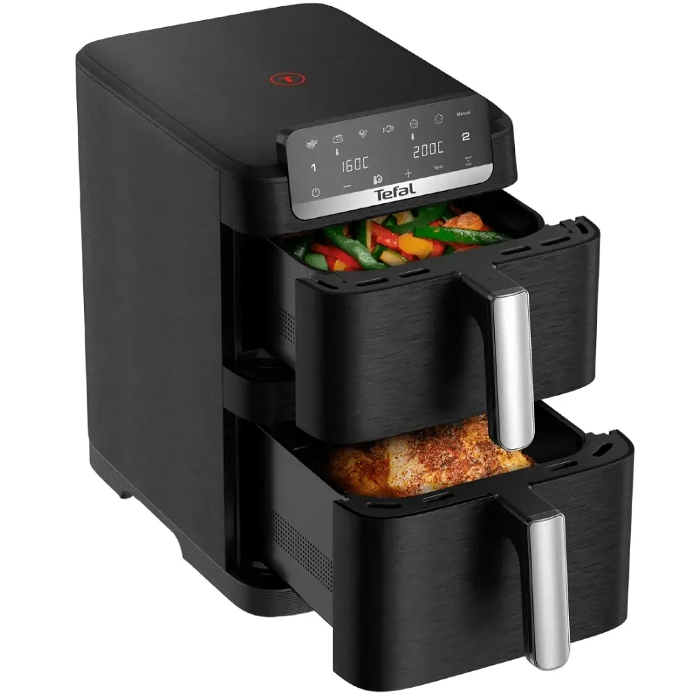 Мультипіч (аерофритюрниця) Tefal Easy Fry Crispy Stack EY7528E0 Black UA - фото 2