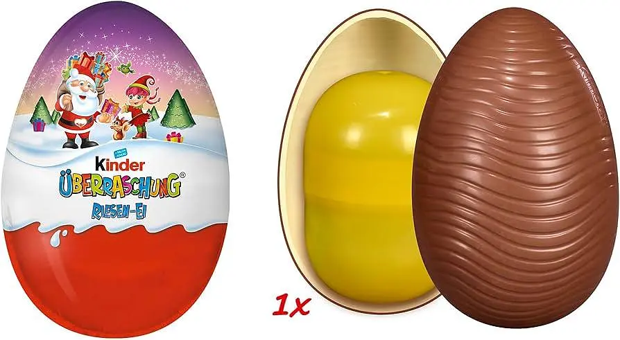Шоколадне яйце Kinder XXL Überraschung Riesen Classic-Ei 220г. - фото 2