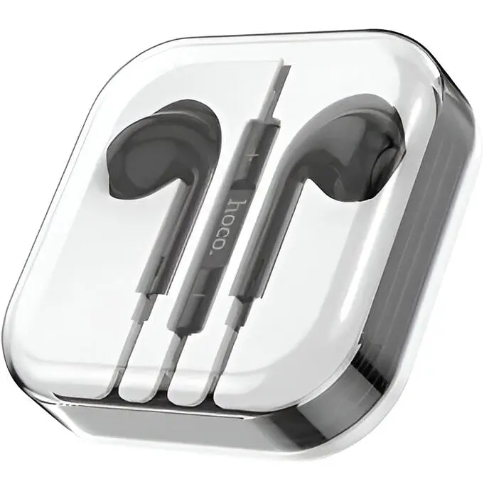 Навушники Hoco crystal earphones with mic M1 Max 3.5мм білі - фото 2