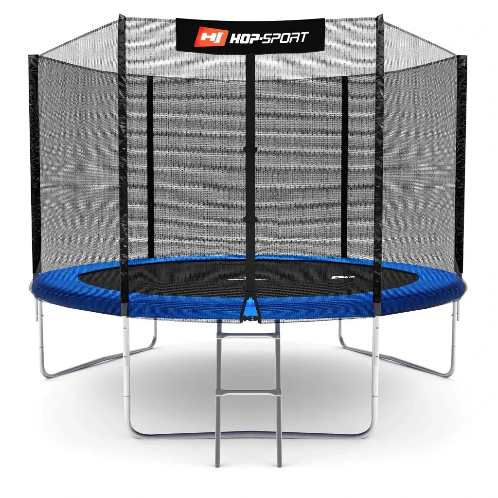 Батут Hop-Sport 10ft с наружной сеткой 305 см синий - фото 2