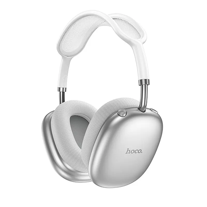 Накладні бездротові навушники W55 Plus Happiness ANC noise reduction Silver Hoco teh0030600