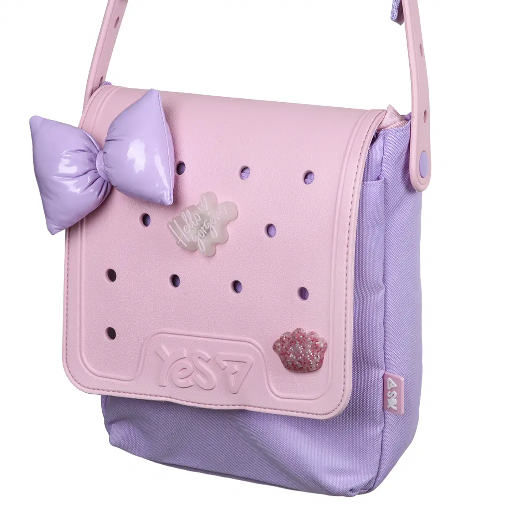 Сумка через плече Yes CB-3 Charming 19х18.5х1.5 см рожево-фіолетова (550531) - фото 5