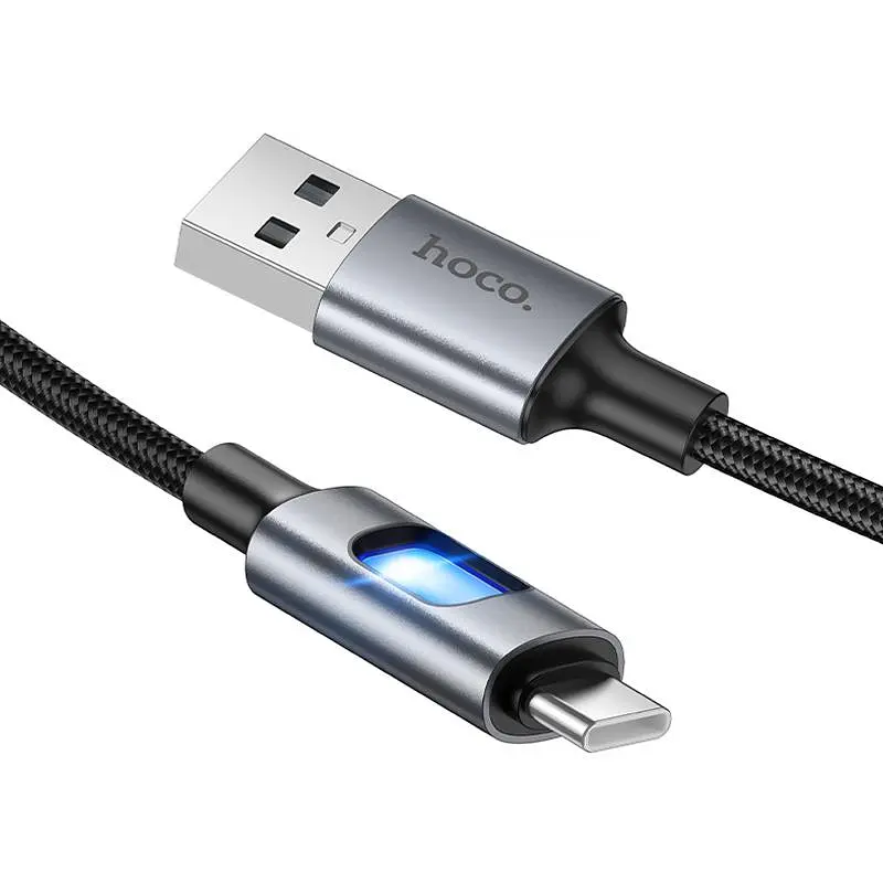 Дата кабель Hoco U144 New USB to Type-C 3A (1.2m) Black - фото 4