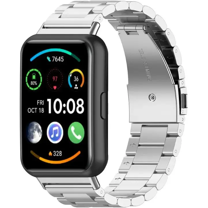 Ремешок DK для Huawei Watch Fit 2 Metal Fitlink Steel Watch Band (silver) - фото 3