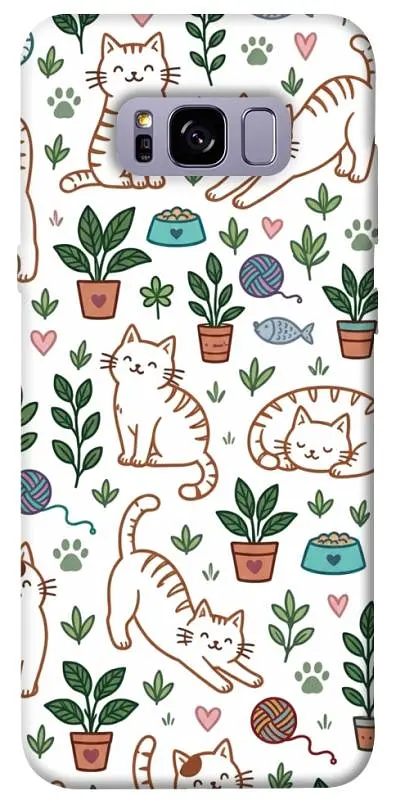 TPU чохол Demsky Cats pattern для Samsung G955 Galaxy S8 Plus