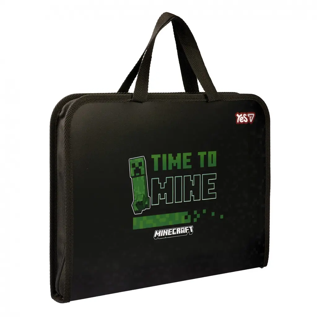 Папка - портфель Yes FC на блискавці з тканинними ручками Minecraft Mining (492357) - фото 2