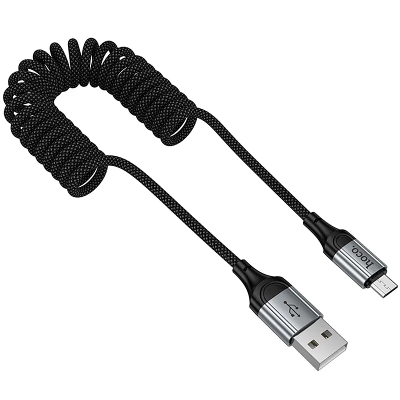 Дата кабель Hoco X121 Nuevo USB to MicroUSB 2.4A 1.5 м Black - фото 3