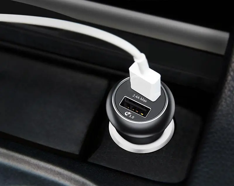 Автомобільний зарядний пристрій Baseus CCALL-GC01 Gentry series Dual-U QC3.0 18W 2хUSB (29364875) - фото 4