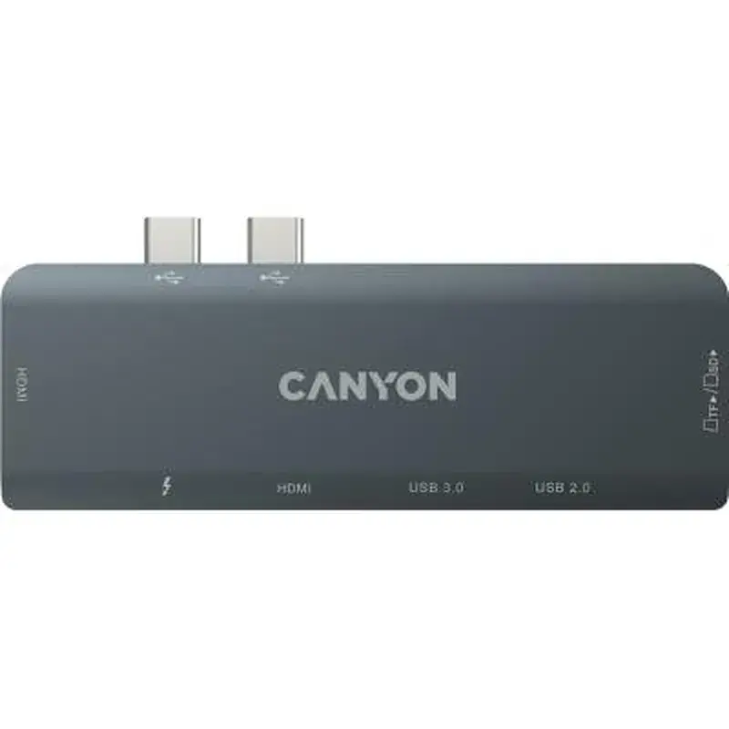 Порт-реплікатор Canyon 1*Type C PD100W+2*HDMI+1*USB3.0+1*USB2.0+1*SD+1*TF (CNS-TDS05B) - фото 2