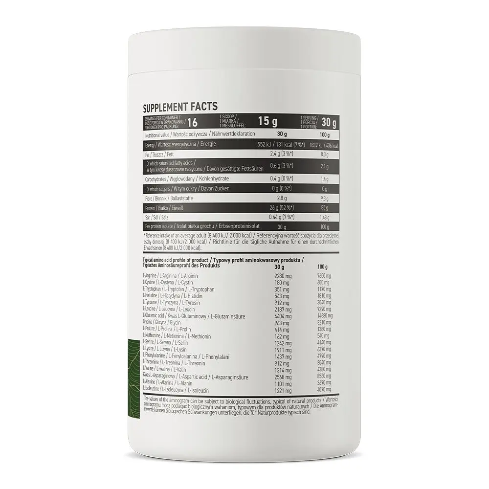 Гороховий протеїн ізолят OstroVit Vege Pea Protein Isolate, 480 грам - Натуральний - фото 2