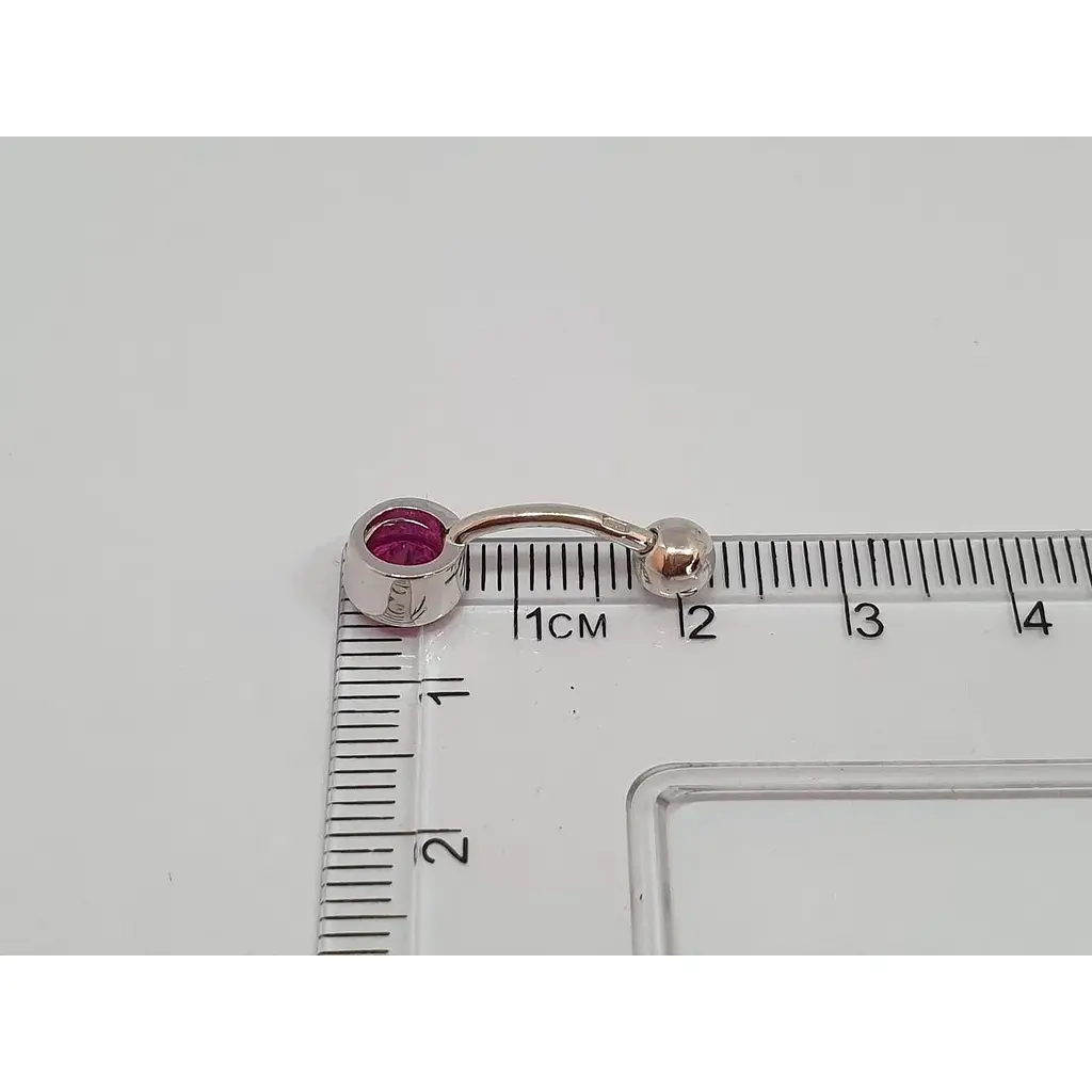 Срібна сережка для пірсингу пупка Silvex 925. ПР2ФРУ/030 - фото 3