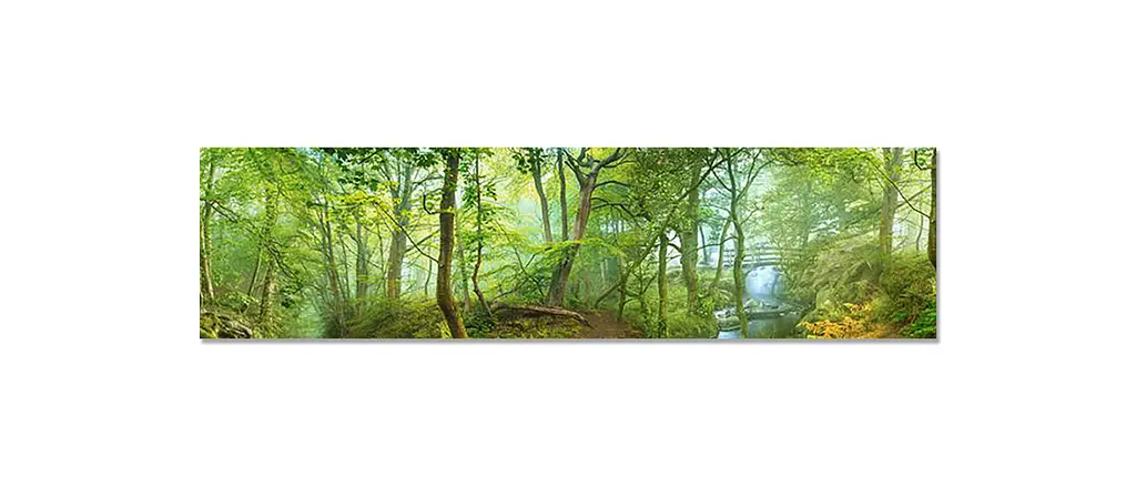 Вініловий кухонний фартух Вологий Ліс наклейка для кухні ПВХ дерева Природа Зелений Happy Pocket Z181789 - фото 7
