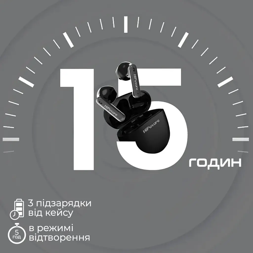 Bluetooth-гарнітура HiFuture ColorBuds2 Black (colorbuds2.black) - фото 4